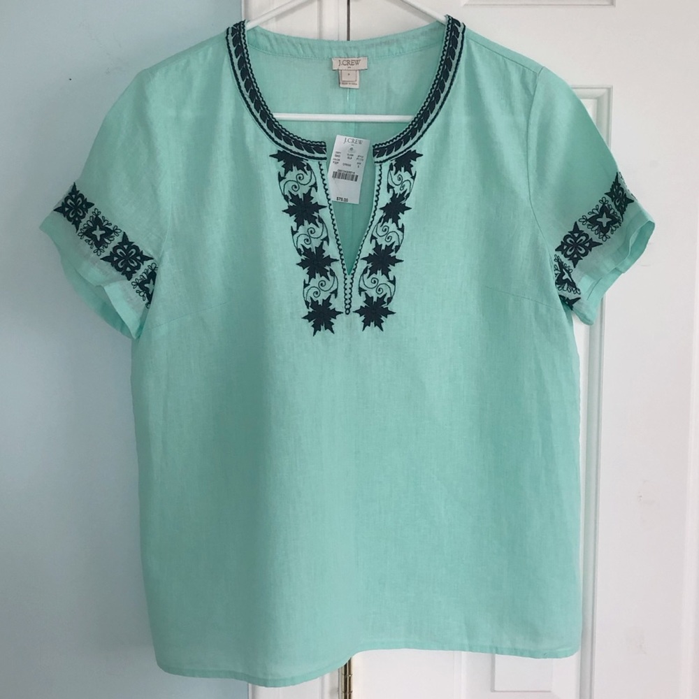 J. Crew Factory Linen Top
